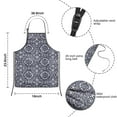 thumbnail image 3 of Blue and White Abstract Pattern Kids Aprons for Girls and Boys,Adjustable Neck Strap Toddler Aprons for Kids Cooking Baking, 3 of 6