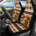thumbnail image 2 of Uorisanigo Aztec Highland Cow 14 Pieces Car Accessories Set with Cars Seat Covers and Cars Headrest Cover Steering Wheel Cover and Console Cover Seat Belt Pads Keychain Soft Elastic Fit Car SUV, 2 of 6