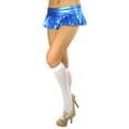 thumbnail image 3 of ToBeInStyle Womens Flirty Metallic Pleated Festival Ultra Micro-Mini Rave Skirt - Wide Band - Blue - One Size, 3 of 5