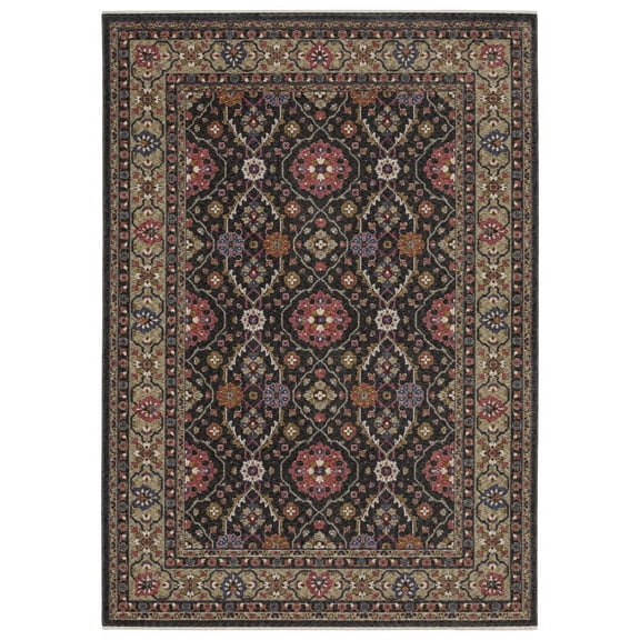 Oriental Weavers Hastings Area Rug HA07D Charcoal 9'10" X 12'10" Rectangle