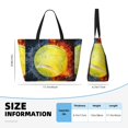 thumbnail image 4 of Balery Tennis Ball In Fire And Water Beach Travel Bag - Water-Resistant, Large Capacity Lightweight Tote with 7 Pockets for Women and Men - Perfect for Beach, Pool, Gym, and Travel, 4 of 7