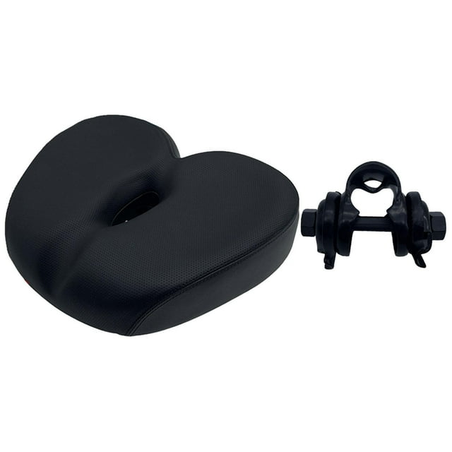 Cojín de asiento de bicicleta Kusrkot sin nariz ancho 26 cm x 21 cm x 5,5 cm