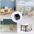 thumbnail image 5 of Protector de patas de silla cuadrado, 12 unidades, 49-53 mm, protector de patas de mesa y silla, PVC, tapas cuadradas con fieltro, protector de patas de silla cuadrado negro para patas de silla, patas, 5 of 5