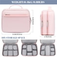 thumbnail image 4 of Triple Layer Electronic Organizer,Mygreen Organizer Electronics Accessories Cases Cables Organizer Bag Waterproof Travel Cable Storage Bag for Charging Cable Chargers, USB, SD Card Pink, 4 of 7