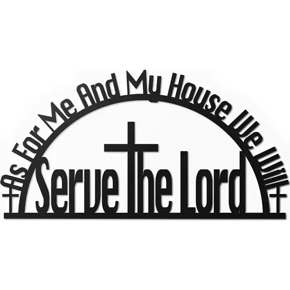 As for Me And My House Christian Wall Decor, Metal Bible Verses Wall Decor for Kitchen Bathroom Living Room Bedroom