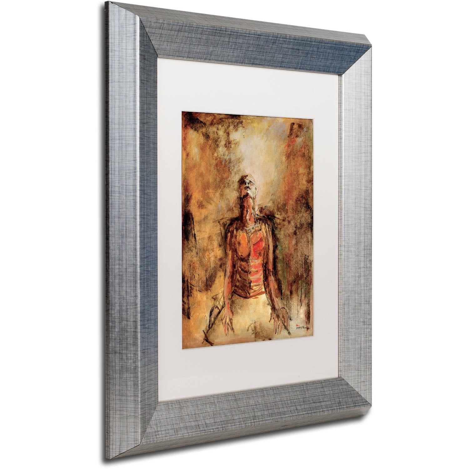 Trademark Fine Art "Totally Surrender" Canvas Art by Joarez, White Matte, Silver Frame