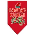 thumbnail image 6 of Christmas Pet and Dog Bandana Screen Printed, "Santa's Cutest Elf", 6 of 10