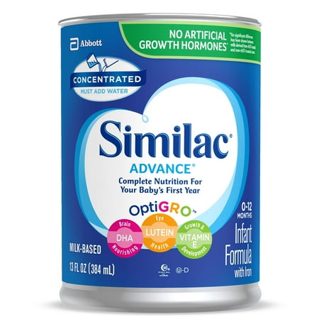 Similac Advance 20 Infant Formula with Iron, Concentrated Liquid, 13 fl oz (Pack of 12)