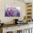 thumbnail image 4 of SEANATIVE Purple Gold Marble Wall Tapestry Soft Tapestry for Living Room Bedroom Wall Cozy Mini Tapestry Home Decor Compact Tapestry 36H*24W Inches, 4 of 6