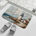thumbnail image 4 of Beach House Pattern Bath Mat,Plush Bathroom Decor Mat with Non Slip Backing,Bath Rugs for Bathroom, Great for Bath, Shower, Bedroom, Kitchen, Office or Door Mats 16"x24", 4 of 7