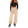 thumbnail image 3 of EFINNY Women's Loose Multi-Pocket Straight-Leg Cargo Pants, 3 of 6