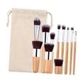 thumbnail image 1 of Juego de 11 brochas de maquillaje premium profesionales para sombras de ojos., 1 of 9