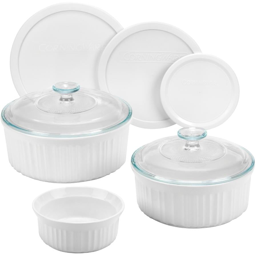 8 Piece Round French White Casserole Dish Set Walmart Canada