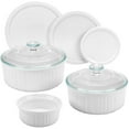 thumbnail image 1 of 8 Piece Round Casserole Dish Set with Lids - French White, 1 of 4