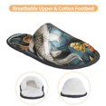 thumbnail image 3 of Balery Colorful Koi Fish Art Pantuflas de Casa de Felpa Silenciosas con Diseño Estampado, Zapatillas Cómodas Antideslizantes de Algodón para Interior-Large, 3 of 8