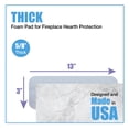 thumbnail image 2 of Fireplace Safety Soft Seat Hearth Pad Fireplace Bumper Protector 90" Gray, 2 of 7