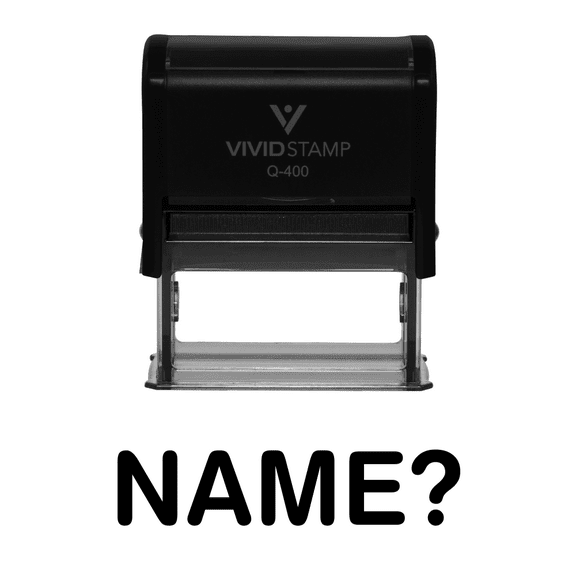 Vivid Stamp Name? Self Inking Rubber Stamp (Black Ink) - X-Large