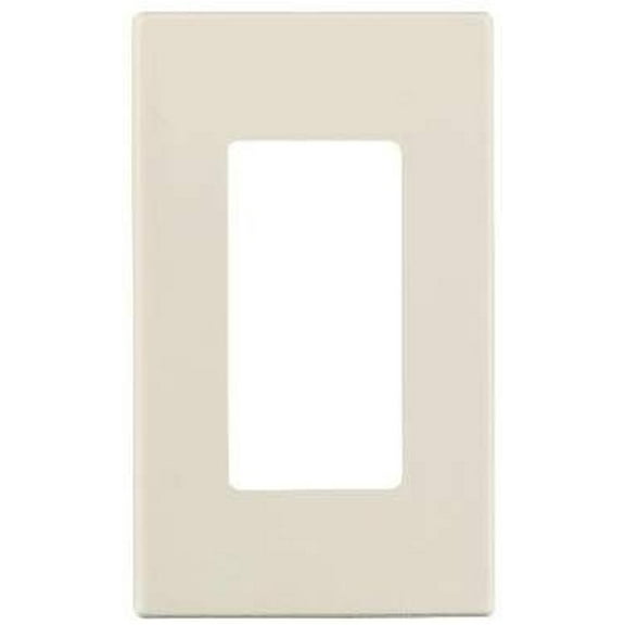 Leviton Decora Plus Screwless Wall Plate 1-Gang - Snap-On Mount - Light Almond