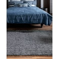 thumbnail image 6 of Unique Loom Davos Shag Collection Area Rug - Solid (7' 10" Square Peppercorn), 6 of 6