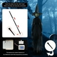 thumbnail image 3 of XGFHYJEH Halloween Witch Decorations Outdoor, 3pcs Light Up Holding Hands Screaming Witches Sound-Activated Sensor with Stakes, Halloween Party Props Scary Decor for Yard Garden, 3 of 6