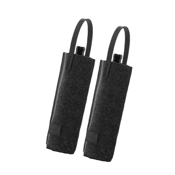 2PCS Felt Wine Bag Gift Bags for Beach BBQs and Casual Gathering Transporting Carriers Bag for Champagne Single Bottle