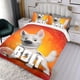 thumbnail image 3 of Perro Bolt Conjunto de sábanas temático, trío de piezas, cómodo y amigable con la piel, diseño único, regalo de decoración para el hogar para familiares, amigos y fans, 90 cm * 190 cm, 3 of 6