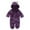 Purple, variant on Baby Girls Boys Infant Fuzzy Hooded Romper Jumpsuit Bodysuit Winter Outfits Clothes