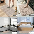 thumbnail image 5 of 2 Piece Memory Foam Bathroom Mat Set - Absorbent Non Slip Carpet for Tub Shower & Bath Room, Soft Floor Mats, Machine Washable - 17x24 Plus 20 x 32 Inch Bath Rugs, 5 of 12