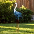 thumbnail image 3 of Clearance! Metal Porch Crane Statue, 24" Tall Metal Decorative Figurine for Garden, Patio, Entryway Accent Yard Decor, Animal Statue for Indoor Outdoor, 3 of 6