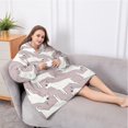 thumbnail image 5 of Oversized Wearable Blanket Hoodie,Vintage Bull Terrier Sherpa Blanket Hoodie with Super Pockets,Super Warm Fuzzy Pullover for Women & Men, 5 of 6