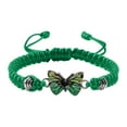 thumbnail image 4 of Herrnalise Butterfly Charm Bracelet - AdjustableHand Woven Bracelets, Inspirational Butterfly Bracelet for Teen Girls, Cute Butterfly Charm Bracelets Valentine's Day Mother's Day Gifts, 4 of 8