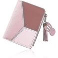 thumbnail image 1 of Cartera con cremallera para mujer, monedero pequeño con botón a presión de metal, cartera de cuero para mujer con monedero, 1 of 2