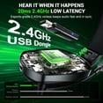 thumbnail image 3 of Wireless Gaming Headset for PS5/PS4/PC 2.4GHz USB & Bluetooth 5.3 Dual Mode 20ms Low-Latency Headphones with ENC Noise Cancelling Mic, 50H Battery Gaming Comfortable Over Ear Headset Black, 3 of 13