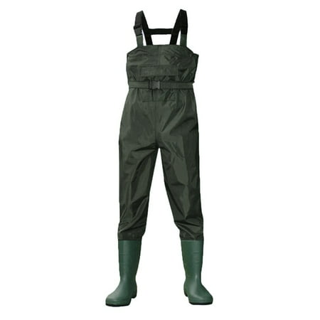 cnmodle Waterproof Stocking Foot Comfortable Chest Wader For Outdoor Hunting Fishing - Army