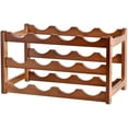 thumbnail image 3 of Maydear Bamboo Wine Rack, 3-Tier Wine Bottle Holder Tabletop Wine Bottle Organizer Storage 12 Bottles Wine Racks, 3 of 7