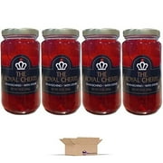 The Royal Cherry Maraschino Cherries With Stems Value Pack | 10 Oz Jar | Pack of 4
