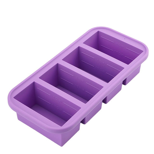 Moldes de silicona para congelador con tapas - Recipiente para preparar comidas fácilmente - Bandejas de silicona para congelador con tapa para alimentos, caldos y más, moldes de silicona para