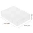 thumbnail image 2 of SHOWERORO 2Pcs Clear Photo Box Storage Organizer Plastic Container for Desktop Parts and Accessories, 2 of 8