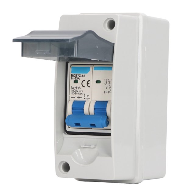 PV DC Switch, PV Solar Disconnect Switch 63A 1000V Wide Application Overload Protection Plug And Play Overvoltage Protection With Distribution Box For RV