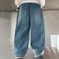 thumbnail image 2 of KVPLBQFD Hip Hop Baggy Jeans for Boys Stylish Wide Leg Skater Denim Pants Straight Loose Fit Denim Pants for Teens Vintage Streetwear, 2 of 9
