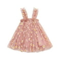thumbnail image 4 of Birdeem Robe d'Été Adorable pour Bébé Filles Robe Douce Sans Manches à Bretelles Imprimé Fleurs Dentelle Robe d'Été, 4 of 12