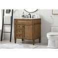 thumbnail image 2 of Elegant Decor Park Avenue 32" Aluminum MDF Single Bathroom Vanity in Driftwood, 2 of 8