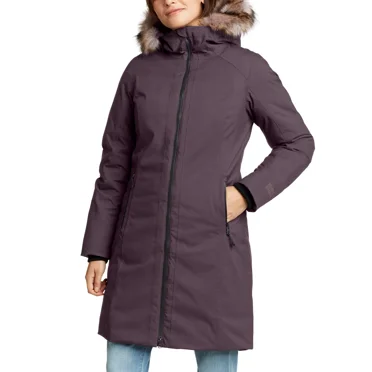 Eddie Bauer Women's Down Parka Coat S Purple