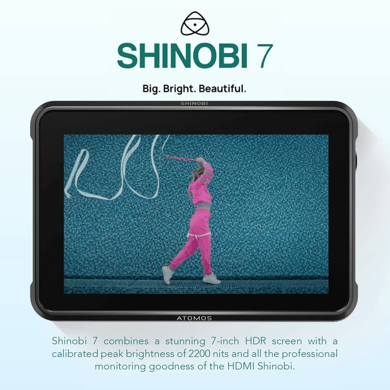 Atomos Shinobi 7-Inch 4K HDMI HDR Photo and Video Monitor Bundle