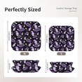 thumbnail image 4 of Valet Tray, purple halloween skull spiderweb Faux Leather Desk Tray Vanity Tray Night Stand Organizer Catch All Tray Key Bowl for Entryway Table, Elegant Valet Tray Storage for Men Women, 4 of 7
