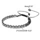 thumbnail image 3 of Pulsera magnética de piedra biliar negra, piedra energética para la salud, pulsera tejida retro, 3 of 4