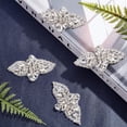 thumbnail image 4 of Crystal Rhinestone Applique 4 Pieces Wedding Applique Iron On Patch Rhinestone Hot Fix Applique, 4 of 9