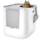 thumbnail image 3 of Bandeja higiénica Modkat XL extra grande para gatos con forros, color blanco, 3 of 6