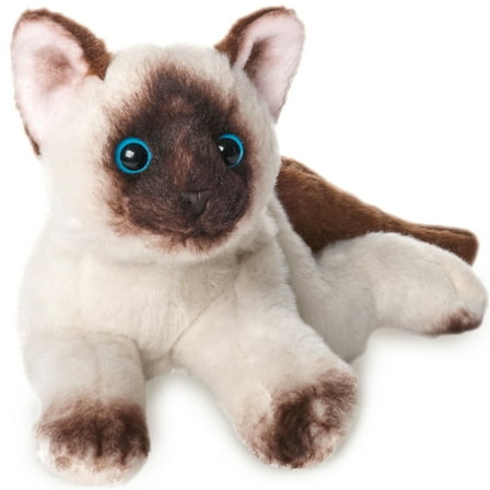 Bearington Lil' Cleo Small Plush Stuffed Animal Siamese Cat, 8 inches