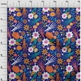 thumbnail image 2 of oneOone Rayon Medium Blue Fabric Skull Sewing Material Print Fabric By The Yard 56 Inch Wide, 2 of 5